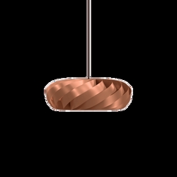 TR5 Pendelleuchte, Alu/Kupfer, 40 x 18 cm