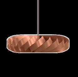 TR5 Pendelleuchte, Alu/Kupfer, 80 x 22 cm