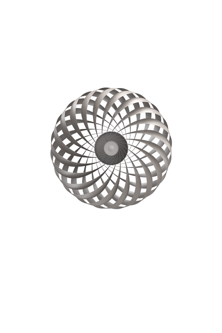 TR5 Wandleuchte, gebürstetes Alu/Silber, 60 x 20 cm