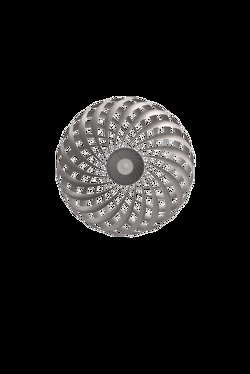 TR5 Wandleuchte, gebürstetes Alu/Silber, 60 x 20 cm