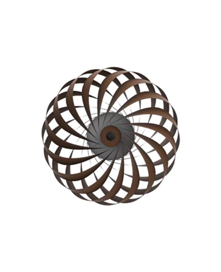 TR5 Wandleuchte, Birke/Braun, 40 x 18 cm