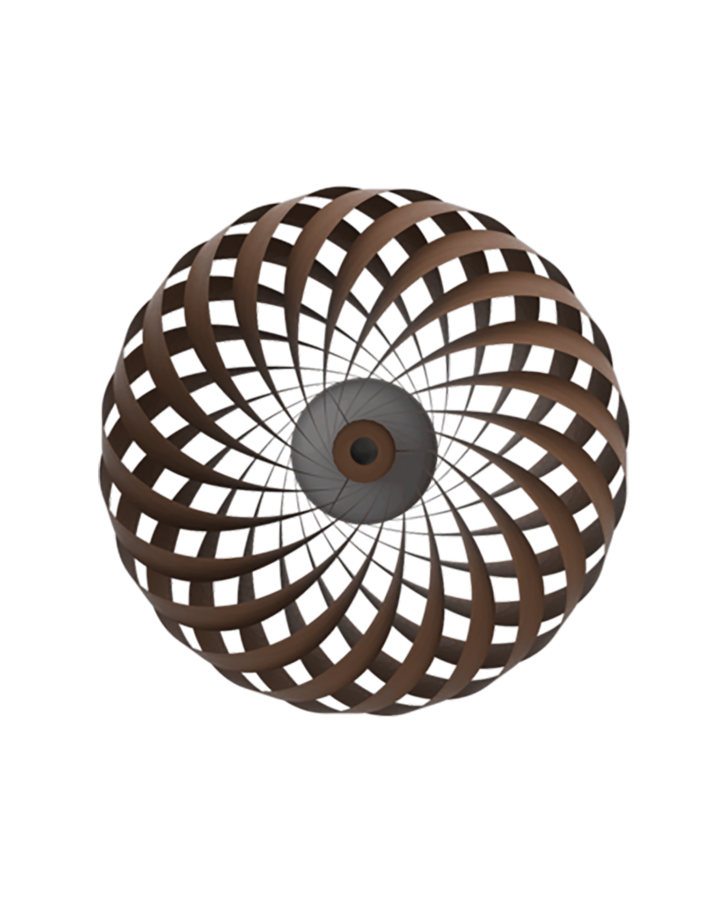 TR5 Wandleuchte, Birke/Braun, 60 x 20 cm