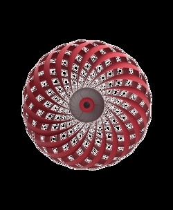 TR5 Wandleuchte, Birke/Rot, 60 x 20 cm