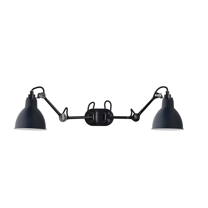 Lampe Gras No 204 Double Wandleuchte, schwarz/blau