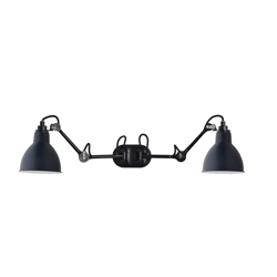 Lampe Gras No 204 Double Wandleuchte, schwarz/blau