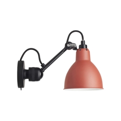 Lampe Gras No 304SW Wandleuchte, schwarz/rot