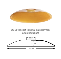 PH 3½-3 Zwischenschirm, bernsteinfarbenes Glas