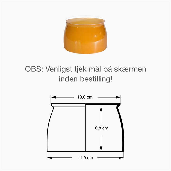 PH 3½-3 Unterschirm, bernsteinfarbenes Glas