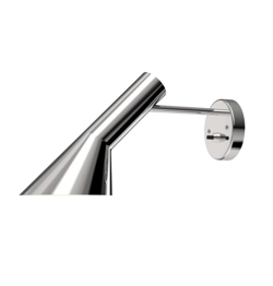 AJ Wandleuchte m/Schalter, polierter Stahl