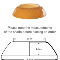 PH 2/1 Unterschirm, bernsteinfarbenes Glas
