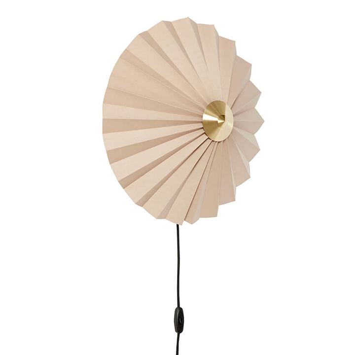 Pliss Wandleuchte, Sand/Messing