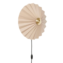 Pliss Wandleuchte, Sand/Messing