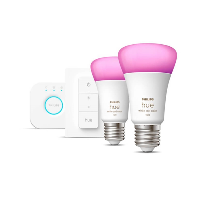 Philips Hue White and Color Ambiance Starterset 9W LED E27 (2er-Set)