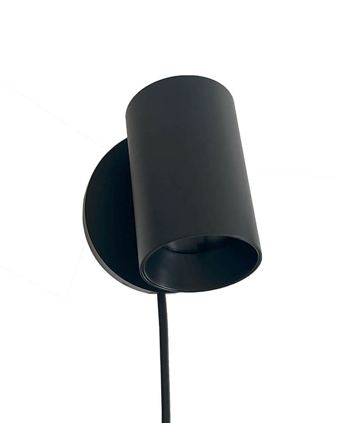 SpotOn1 Circle Wall m/Schalter Wandleuchte/Spot, schwarz