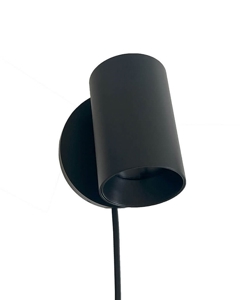 SpotOn1 Circle Wall m/Schalter Wandleuchte/Spot, schwarz