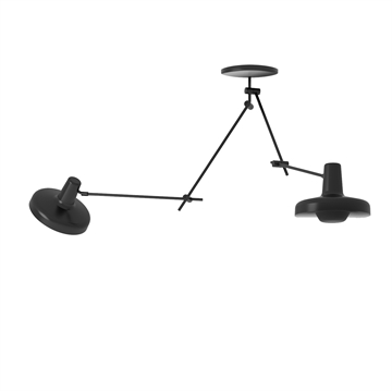 ARIGATO Deckenleuchte doppelt, schwarz