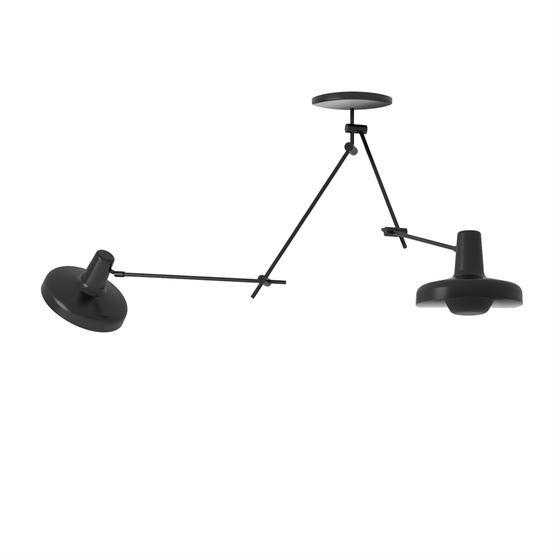 ARIGATO Deckenleuchte doppelt, schwarz