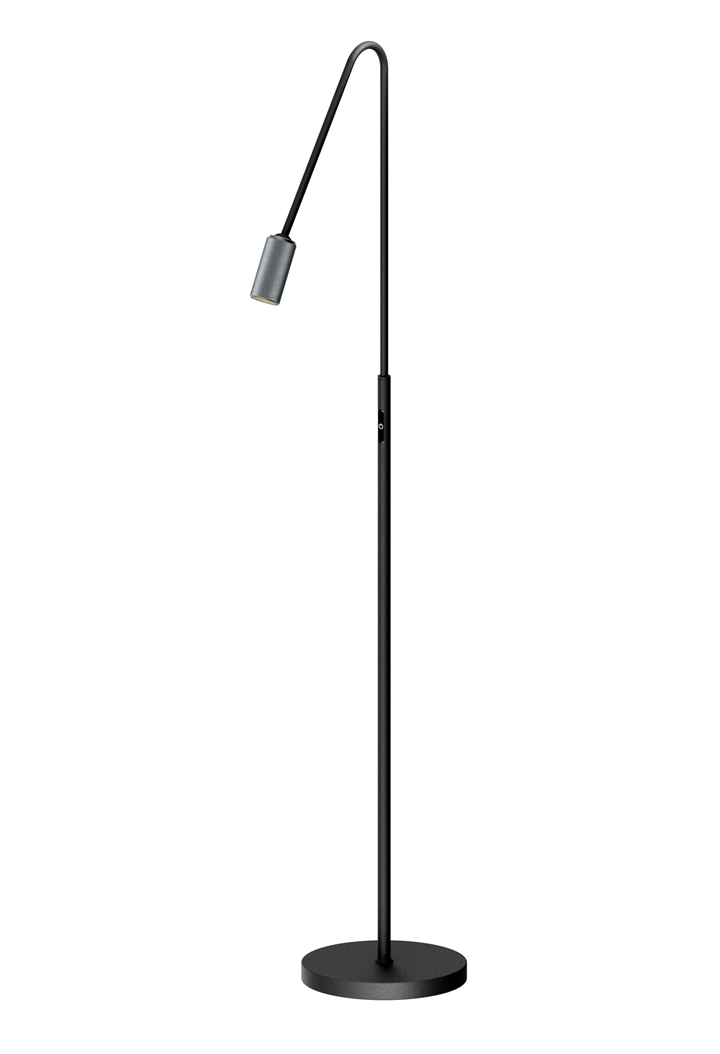 Decor F1 Stehlampe, schwarz/aluminium