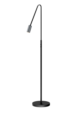 Decor F1 Stehlampe, schwarz/aluminium