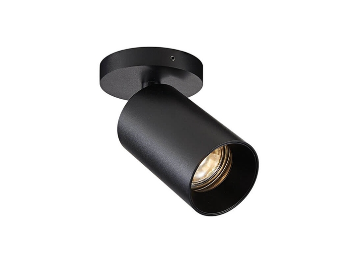 SpotOn Circle1 Deckenleuchte/Spot, schwarz m. Kabelöffnung