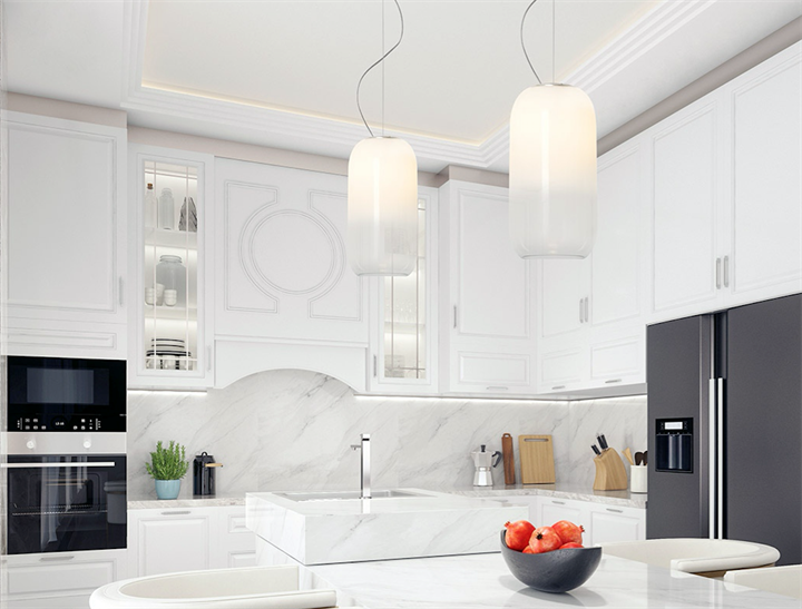 Gople Pendelleuchte, weiß