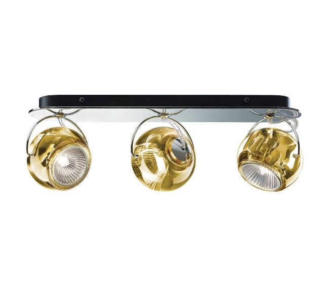 Beluga 3 Wand-/Deckenleuchte, bernstein