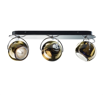 Beluga 3 Wand-/Deckenleuchte, braun