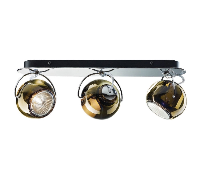 Beluga 3 Wand-/Deckenleuchte, braun