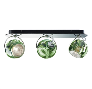 Beluga 3 Wand-/Deckenleuchte, grün