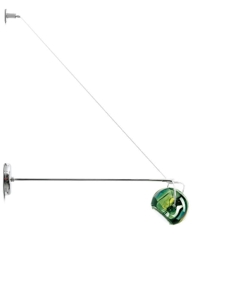 Beluga Wandleuchte mit Arm, grün