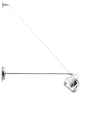 Beluga Wandleuchte mit Arm, klar