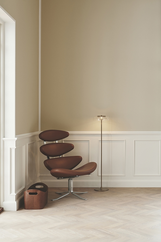 Blossi Stehleuchte Ø29, nordic gold/klar