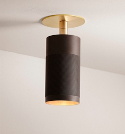 Thorup Copenhagen Patrone Einbau-Deckenstrahler mit Abdeckplatte, brüniertes Messing, 120 mm