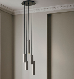 Thorup Copenhagen Patrone Cluster Pendelleuchte groß, nickelbeschichtetes Messing