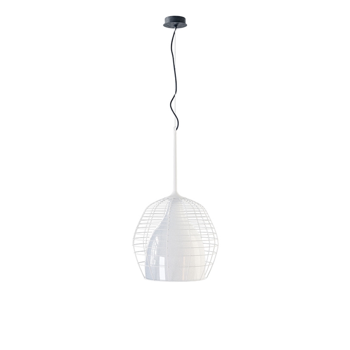 Cage Pendel Large, Weiß/Weiß
