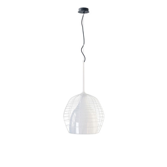 Cage Pendel Large, Weiß/Weiß