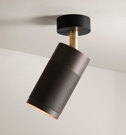 Thorup Copenhagen Patrone Deckenstrahler m/Baldachin, brüniertes Messing, 120 mm