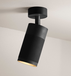 Thorup Copenhagen Patrone Deckenstrahler m/Baldachin, schwarz-brüniertes Messing/dunkel, 120 mm