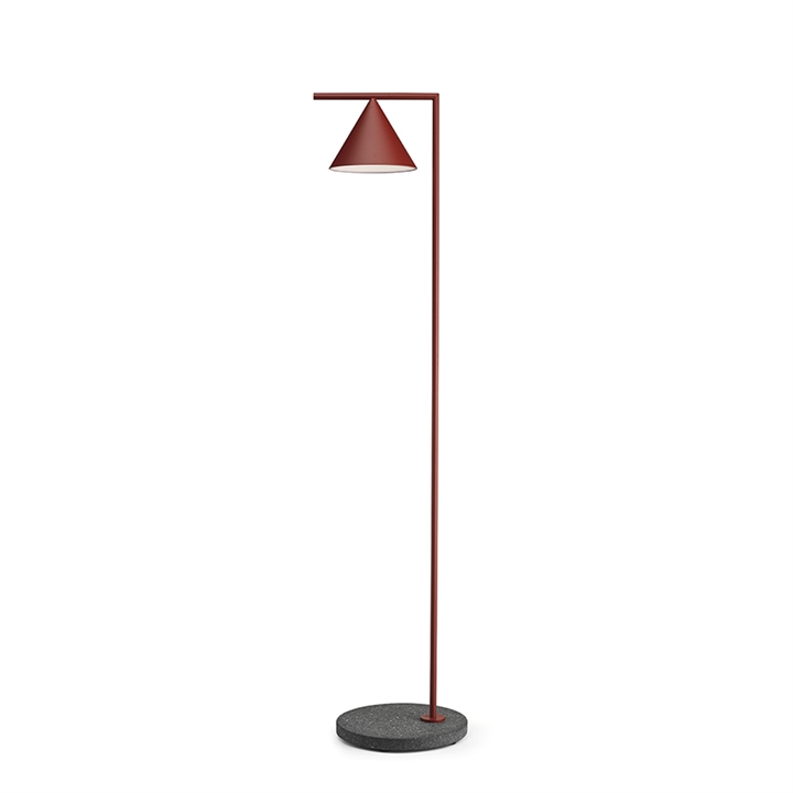 Captain Flint Outdoor-Stehlampe, rot/schwarz Lava
