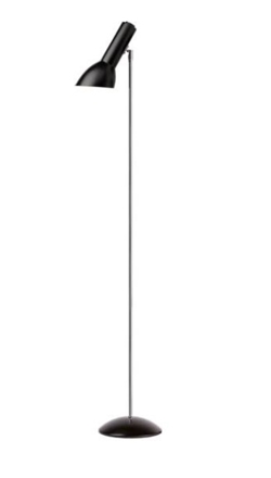 Oblique Stehlampe, schwarz matt