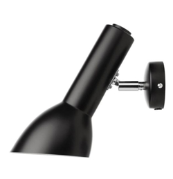 Oblique Wandleuchte, schwarz matt