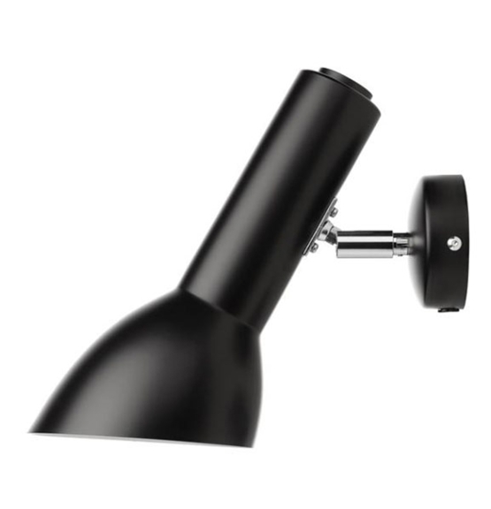 Oblique Wandleuchte, schwarz matt