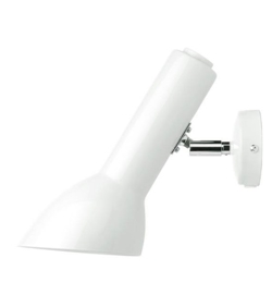 Oblique Wandleuchte, weiß glänzend