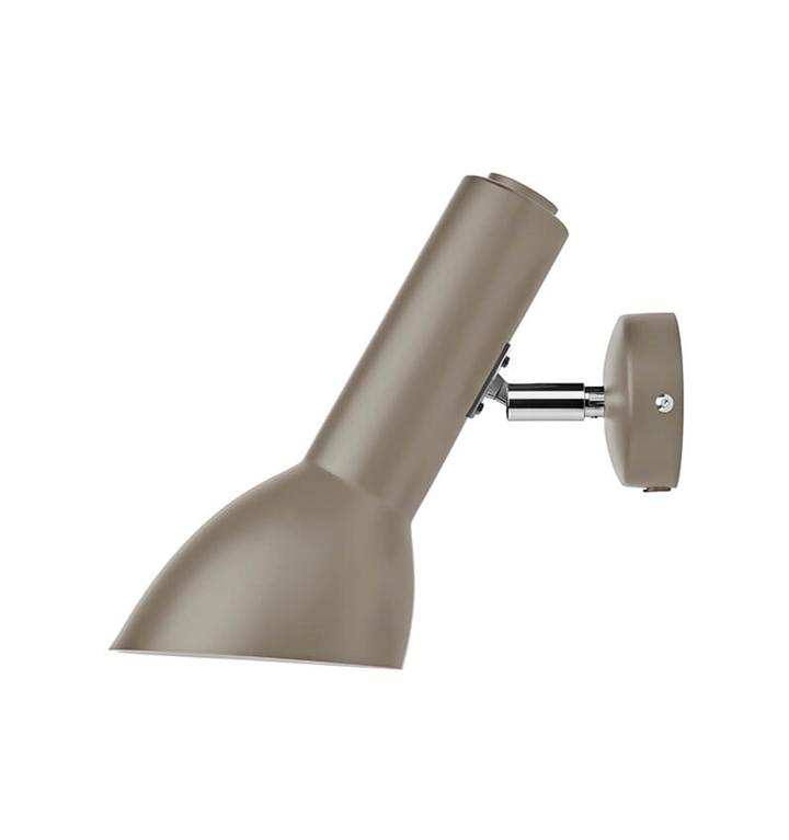 Oblique Wandleuchte Chrom, Sand