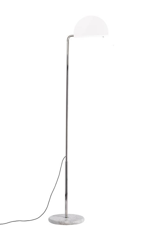 Mezzaluna Stehlampe, weiß