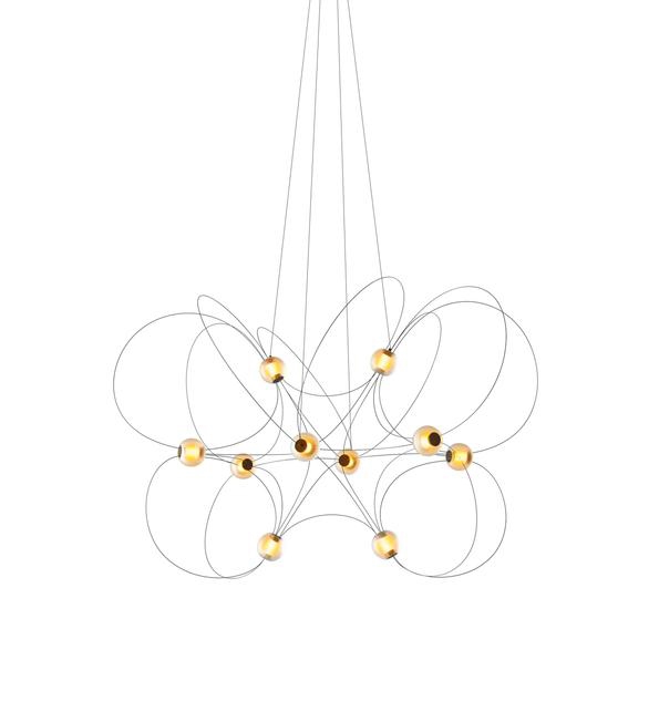 Munari X10 Kronleuchter, schwarz