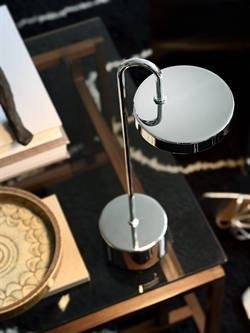 MooveLIGHT Akkulampe / Tischlampe mit kabellosem Ladegerät, Chrom