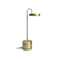 MooveLIGHT Akkulampe / Tischleuchte m/kabellosem Ladegerät, Messing