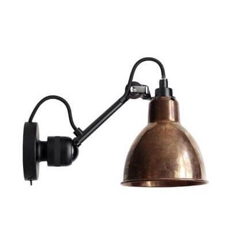 Lampe Gras No 304SW Wandleuchte, schwarz/rohes Kupfer