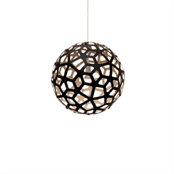 Coral 400 Pendelleuchte, Bambus/Schwarz
